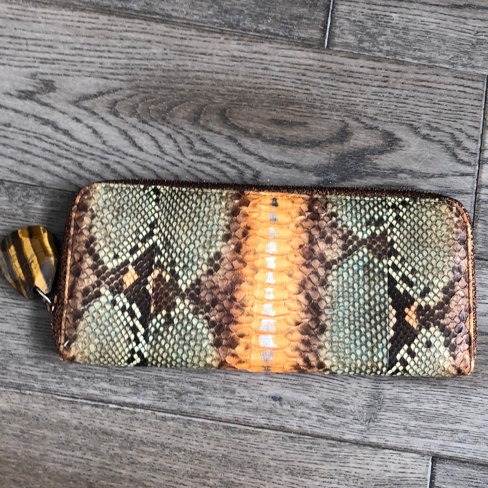 Animal print clutch